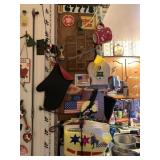 ITEMS HANGING ON THE SIDE OF THE KITCHEN CABINET