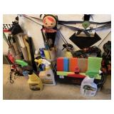 ITEMS ON DINING ROOM WALL AND FLOOR INCLUDING BUG