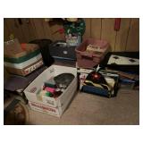 PAPER BACK BOOKS, BOXES/CONTAINERS (MANY EMPTY),
