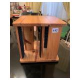 WOODEN CD STORAGE TOWER