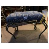 BANDANA PRINT FOOT STOOL WITH BUNGEES ON IT 13