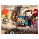 SANI STICKS, PILLOWS, GLASS LIGHT SHADES,