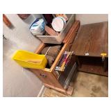 END TABLE, BLANKET, TENA MALE GUARDS, SHOE