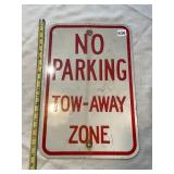 METAL NO PARKING SIGN