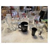 DERBY GLASSES, BLACK & WHITE, MICHELOB AND OTHER