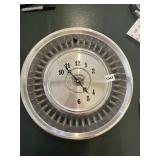 CADILLAC HUBCAP CLOCK, NEEDS SOME RESTORATION