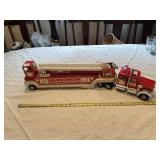 TONKA HOOK AND LADDER SEMI TRUCK WITH FIRE TRUCK