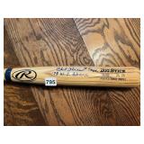 CHUCK TANNER AUTOGRAPHED NUMBER  143B34 BAT 1979