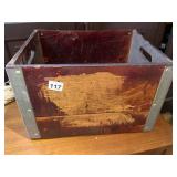 WOOD AND METAL BEER CRATE
