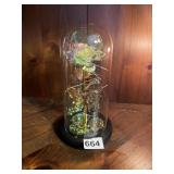 ROSE UNDER GLASS BATTERY OPERATED