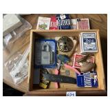 PLAYING CARDS, BOX CUTTER, NEW IN PACKAGE LOCK