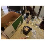 OLD GRANDDAD PITCHER, BENCHMARK PITCHER, GLASSES