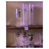 6 BEER GLASSES TRUMER PILS, REX PILS