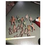 PLASTIC TOY COWBOY AND SPACE TRAVELER FIGURES