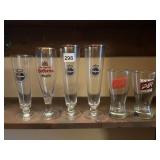 6 BEER GLASSES