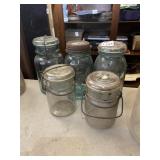 CANNING JARS INCL. ZINC LID BLUE
