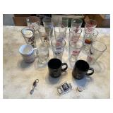 ASSORTED BEER GLASSES