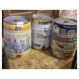THREE MINI KEGS INCLUDING COORS LIGHT BIT BURGER,
