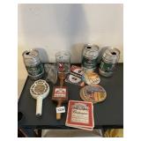 BOURBON WHISKEY BOTTLE HEINEKEN CANS, HUDEPOHL