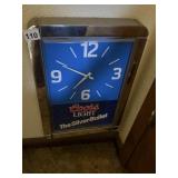 COORS LIGHT BATTERY-OPERATED WALL HANGING CLOCK
