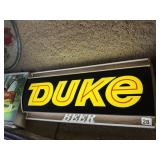DUKE BEER DUAL ILLUMINATED WALL ADVERTISING VERY