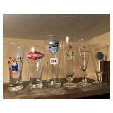 BUDWEISER, KYR, IRON CITY BEER GLASSES