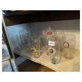 ASSORTED GLASS BEER GLASSES