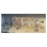 ASSORTED GLASS BEER GLASSES