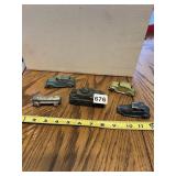 4 VINTAGE CARS AND MILITARY TANK TOOT SIE ,