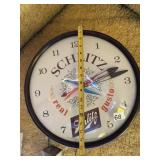 SCHLITZ BEER WALL CLOCK KEEPS TIME WELL EXCELLENT