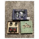 DUTCH GIRL AND BOY SALT/PEPPER AND HOT BURNER S/P