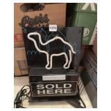 CAMEL CIGARETTE NEON SOLD HERE SIGN