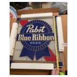 PABST BLUE-RIBBON BEER STAINED-GLASS WINDOW
