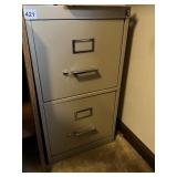 2 DRAWER FILE CABINET W/ HANGING FILES