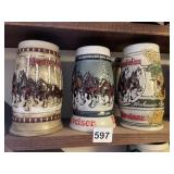 3 BEER STEINS