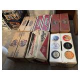 6 BEER CASES INCLUDING FLIP TOP HUBER FULL AND