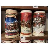 3 BEER STEINS