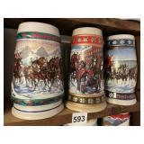 3 BEER STEINS