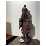MADE IN TAIWAN WOOD CARVED FIGURE LIGHT AREAS OF