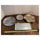 SERVING TRAYS AND APOLLO ELECTROPLATED DISH
