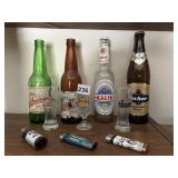 KALIK BOTTLE, LIGHTERS, 3 SHOT GLASSES,