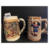 2 BEER STEINS