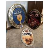 THREE SIGNS INCLUDING CAPS ON DRAUGHT, CHAMBLY