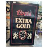 COORS EXTRA GOLD LIGHT UP SIGN ELECTRIC