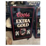 COORS EXTRA GOLD LIGHT UP SIGN ELECTRIC