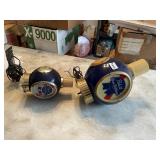 TWO PABST BLUE RIBBON WALL LIGHTS