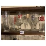 6 BEER GLASSES INCL. LONE STAR