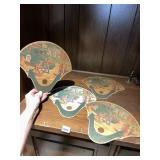 4 PAPER FANS WITH SCHOOL YARD CROSSING DESIGN