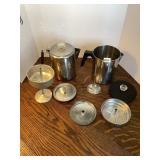 2 COMPLETE STOVE TOP COFFEE PERCOLATOR POTS