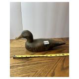 13" HAND CARVED WOOD DUCK DECOY